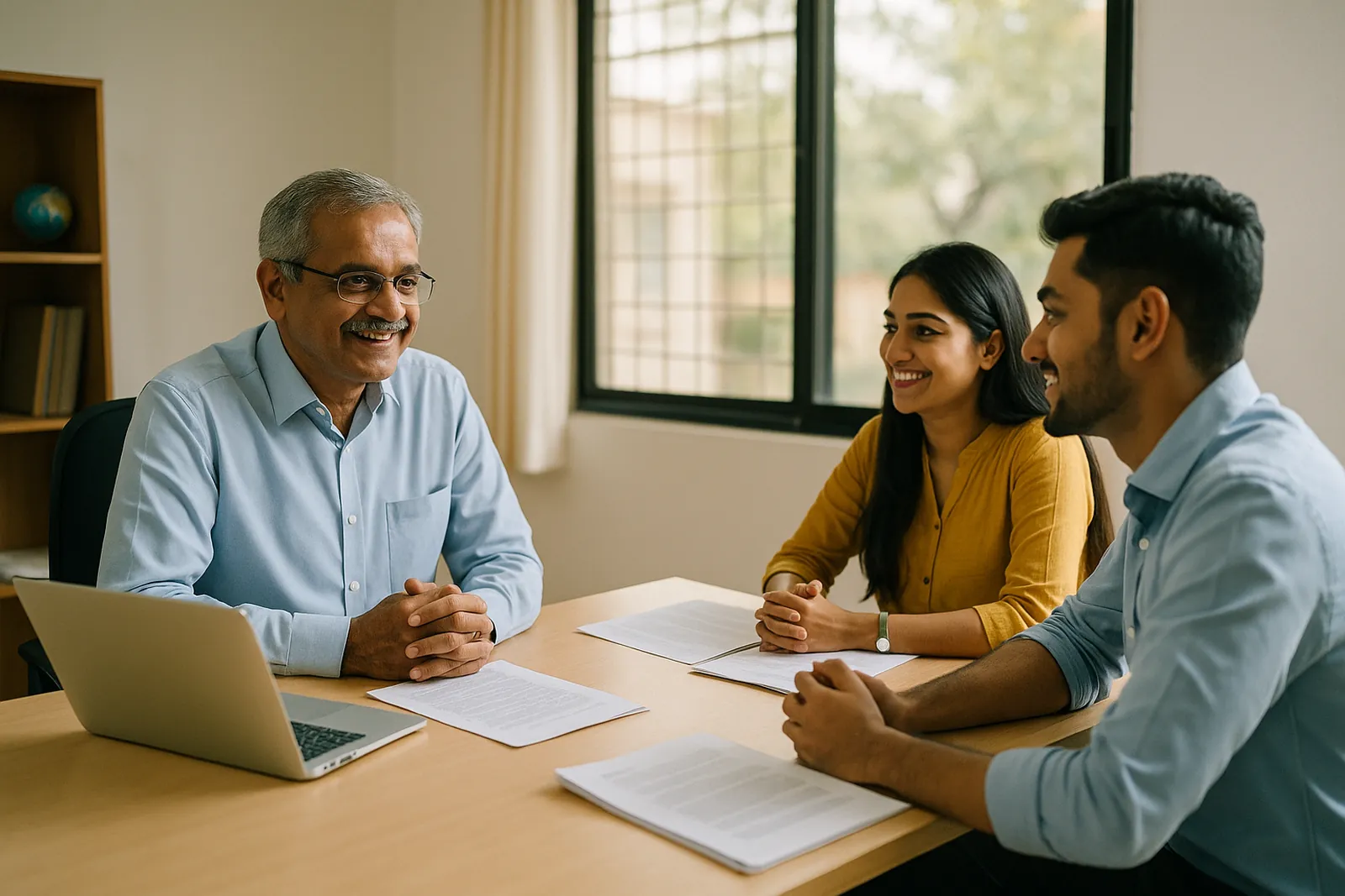 An institute director in a meeting discussing an admission growth plan